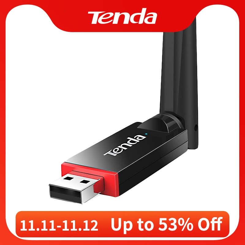 Tenda U6 300Mbps Wireless Network Adapter USB Network Card, Portable Wi-Fi Hotspot, 1*6dBi External Antenna, Station/SoftAP Mode