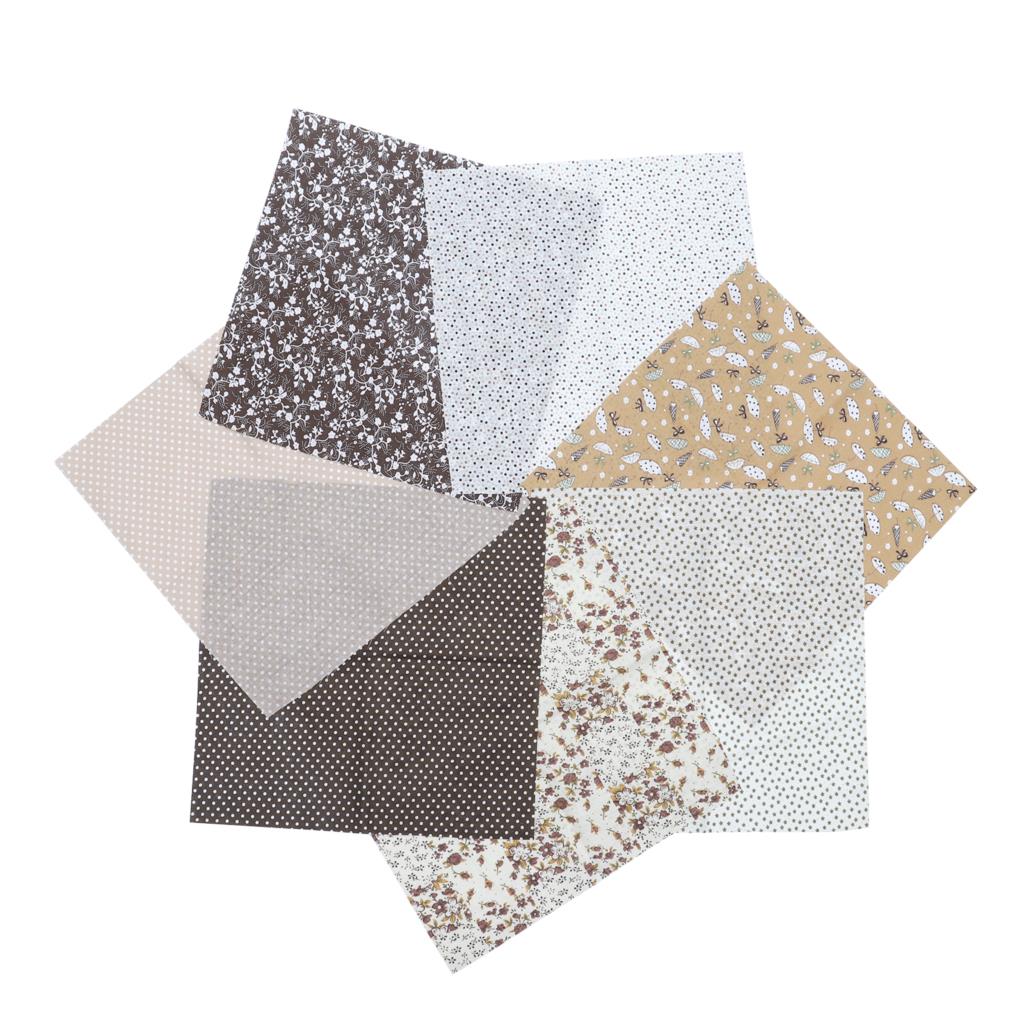 7pcs/set Cotton Cloth Patchwork Sewing Cloth Handicrafts for Home Decoration 25x25cm