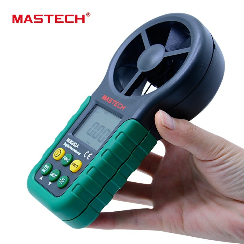 MASTECH MS6252A Digital Anemometer Wind Speed Meter with Data hold and LCD backlight display