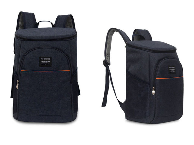 DENUONISS 20L zaino mimetico pranzo in famiglia picnic conservazione degli alimenti borsa per il ghiaccio borse termiche grandi e spesse con coperchio aperto: blu