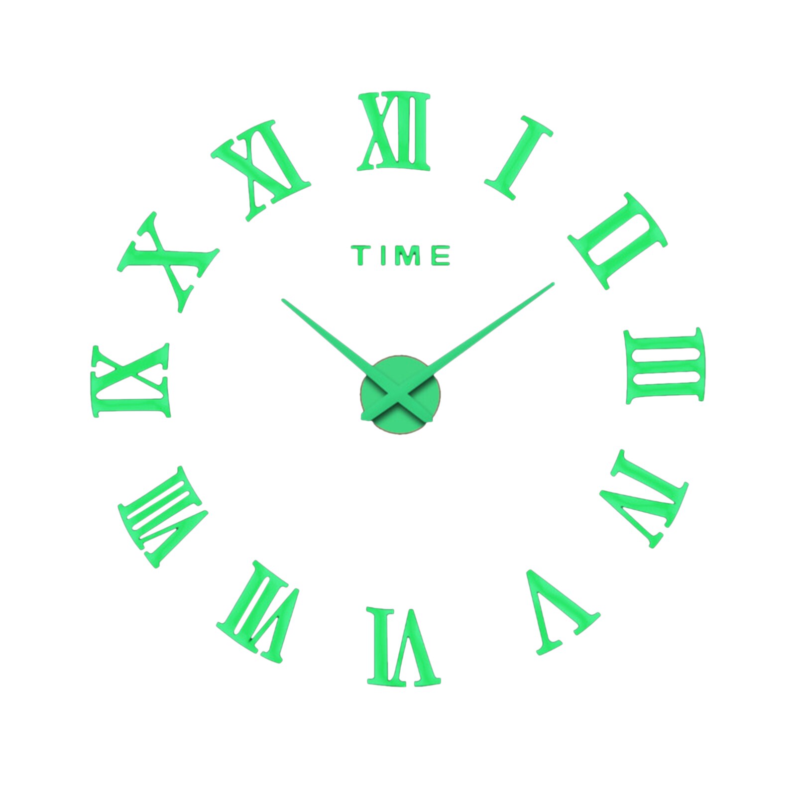 Night Light Wall Clock 3D DIY Frameless Wall Decoration Clock Luminous Stickers Non-Ticking DIY Wallclock Sticker Living Room: C