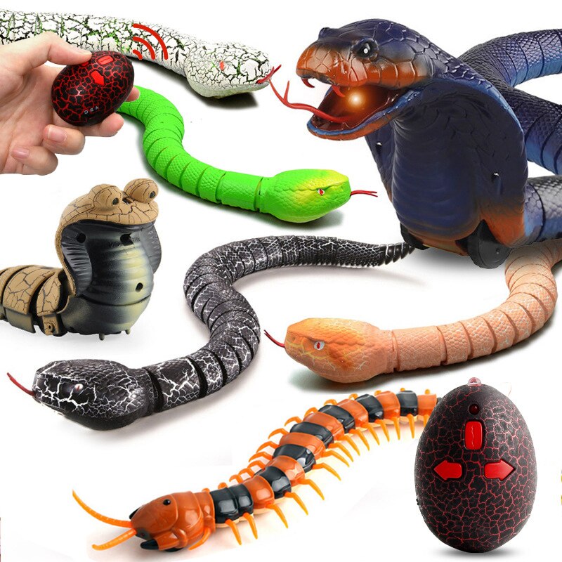 Robots de serpiente a Control remoto para niños y niñas, juguete de simulación de broma, Cobra eléctrica, de 5, 6, 7 y 8 años