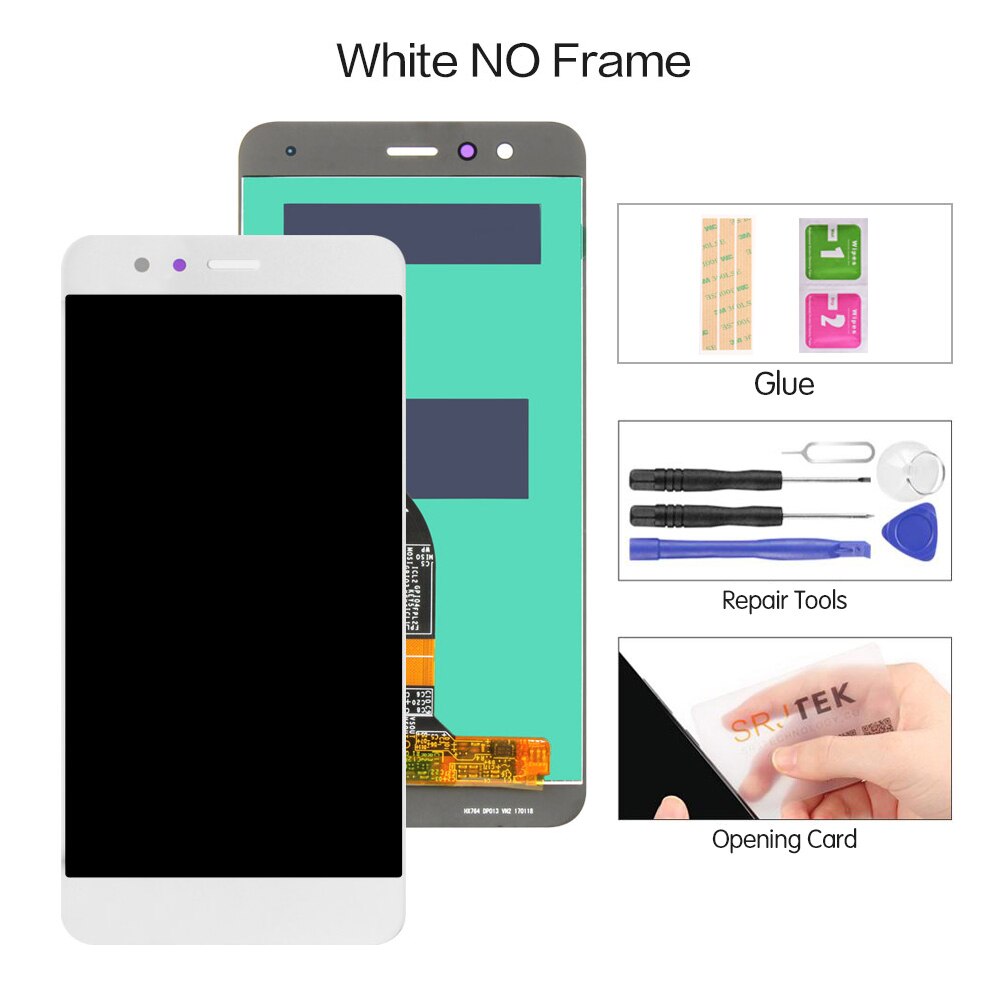 5.2 "ORIGINALE Per HUAWEI P10 Lite LCD Display Touch con Telaio di Montaggio per P10 Lite Schermo LCD WAS-LX1 WAS-LX1A WAS-LX2 WAS-LX3: White no frame