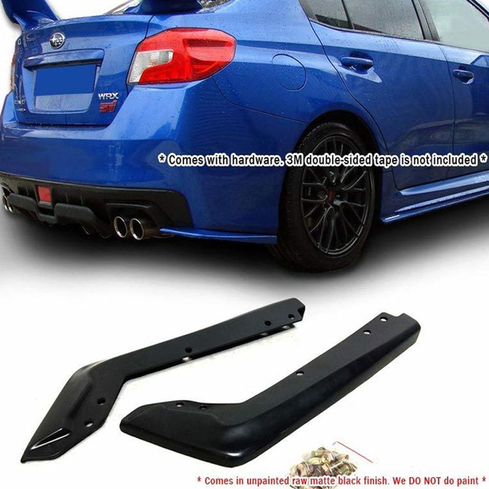 2 Pcs/Set Automotive Spoiler For Subaru WRX STi Rear OE Wrap Angle Spat Valance Lip Poly BK WRX STi