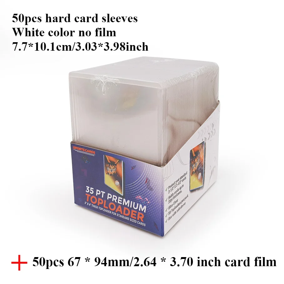 Fundas para tarjetas de 3 "X 4", cargadores superiores, comercio de béisbol, deportes, protectores de tarjetas de fútbol, soporte para tarjetas Toploader de plástico duro, funda para Penny