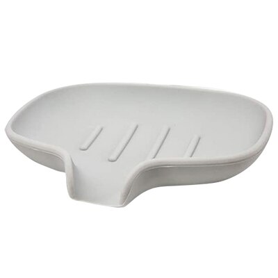 Siliconen Zeepbakje Met Afvoer Bar Zeep Houder Zelflozende Waterval Zeep Lade Voor Douche Badkamer: Light Grey