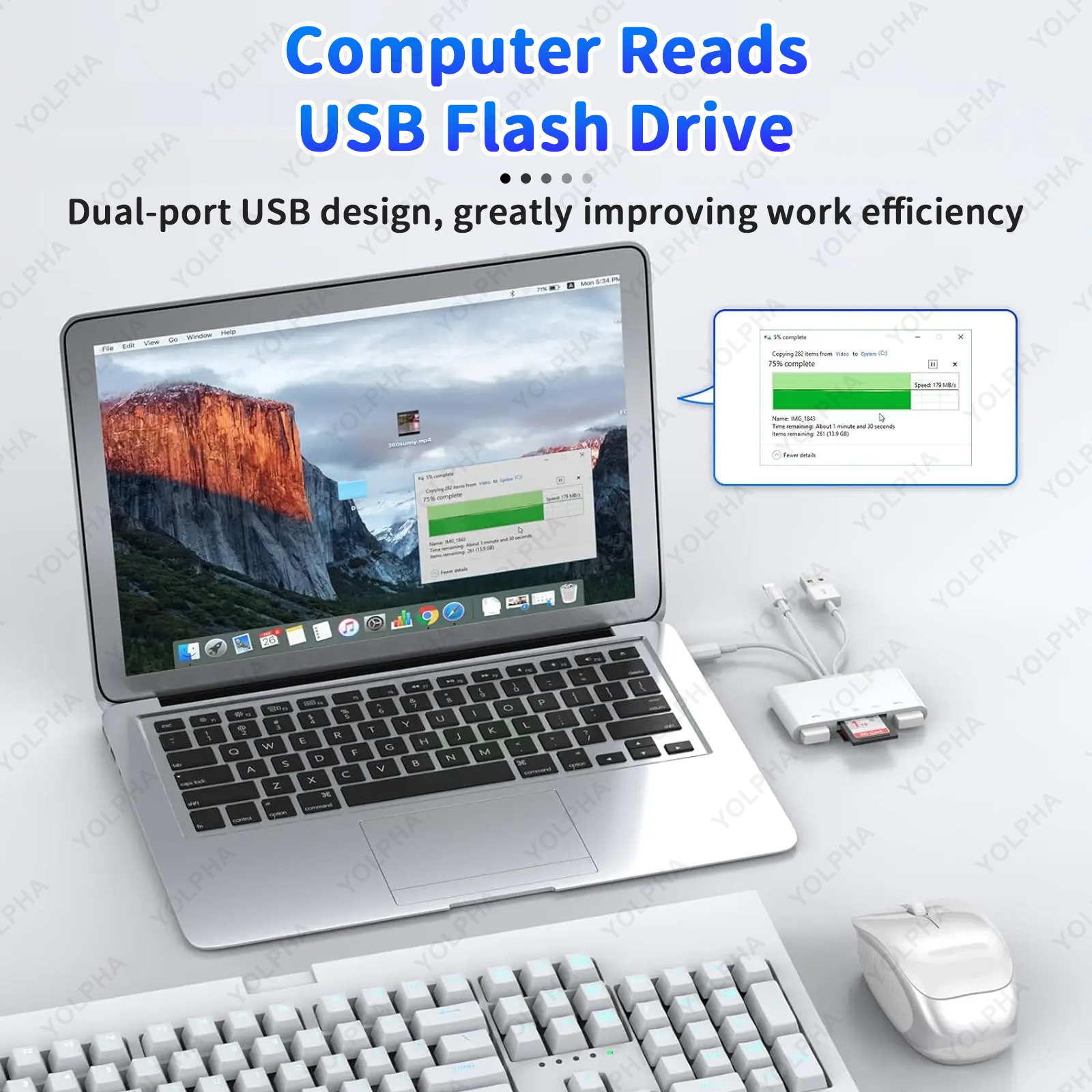 Czytnik kart pamięci 5w1 USB OTG SD do iPhone'a iPada Urządzenia USB C A Gniazda Micro SD SD Obsługa SD Micro SD SDHC SDXC MMC