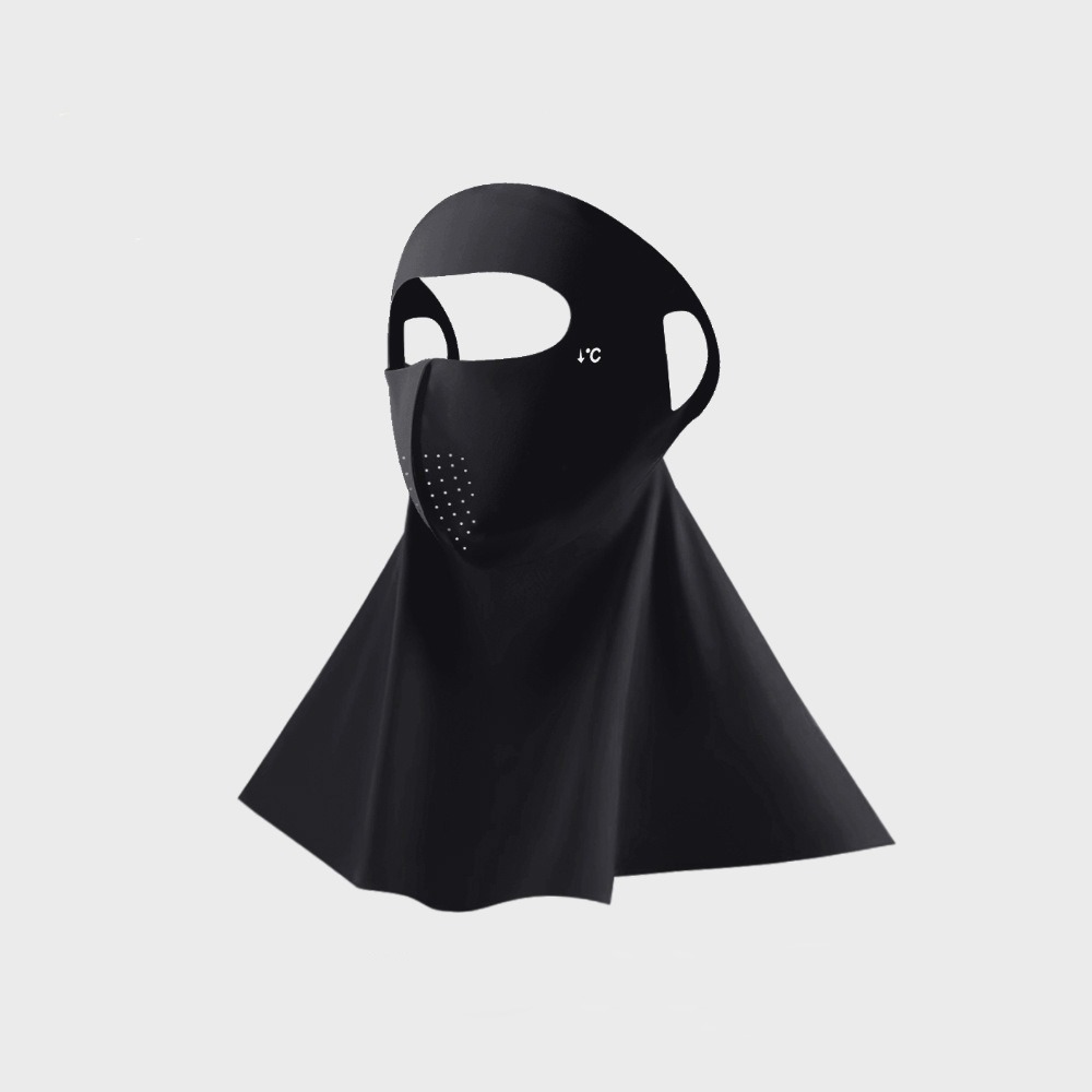 Kesäinen kokokasvosuoja, aurinkosuoja, uv-suoja, upf 50+  -suoja, jääsilkkinen kasvosuojus, hengittävä, ulkokäyttöön tarkoitettu kaulahuivi pyöräilyyn: Beige