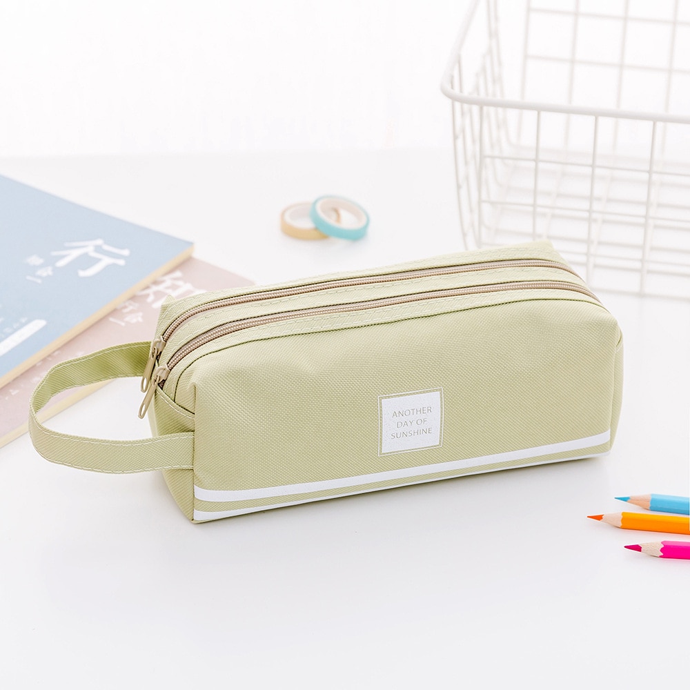 Estuche de lona para lápices caja de lápices, estuche escolar escuela stylo
