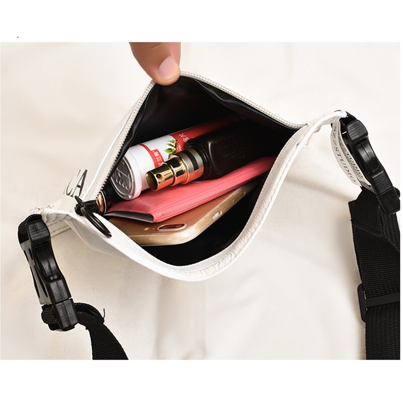 HISUELY mujeres cintura cinturón de bolsa de bolsas de Fanny Pack para las mujeres bolsa de pecho Carta del teléfono de la impresión bolso de la bolsa de Q5