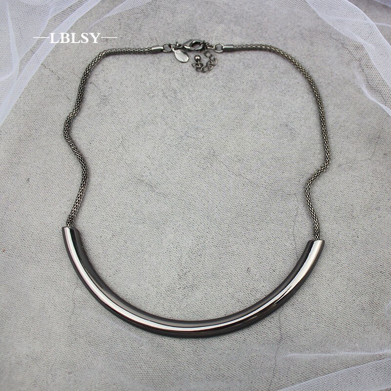 Simple Women Twist Oblate Wide Chain Necklace Party Jewelry Birthday Hip Hop Male Female Accessor