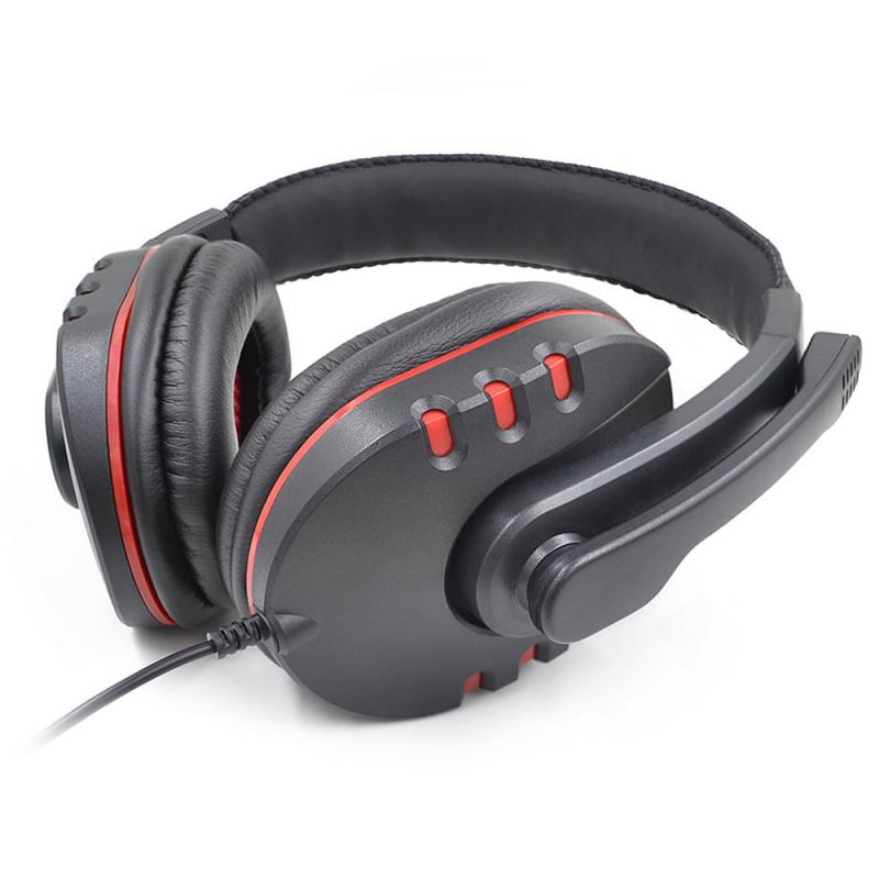3.5mm Gaming Headphones Adjustable Deep Bass Stereo PC Gamer Over Ear Wired Headset With Mic For PS4 Xbox One PC Smartphone
