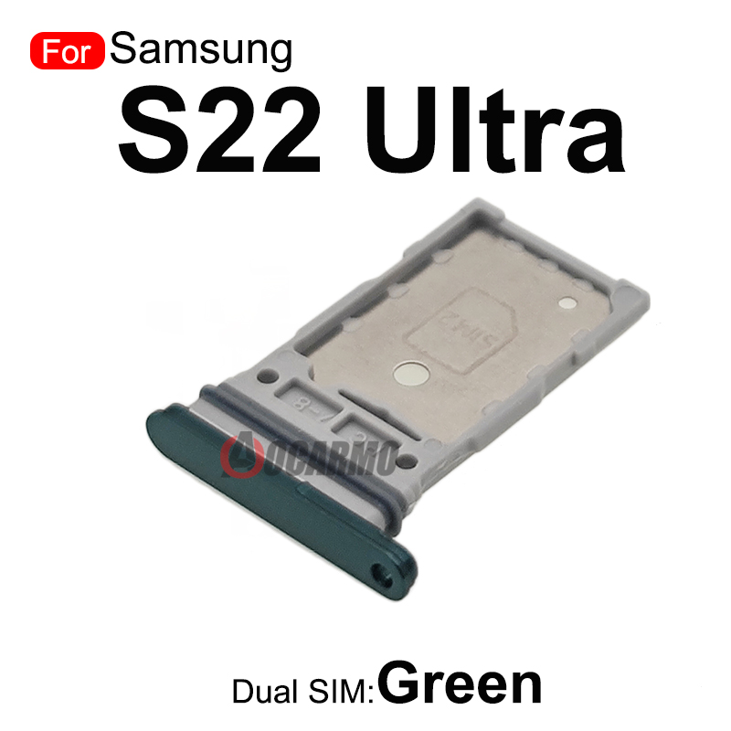Para Samsung Galaxy S22 Ultra S22U bandeja Sim individual soporte MicroSD de tarjeta Sim Dual pieza de repuesto de ranura Nano