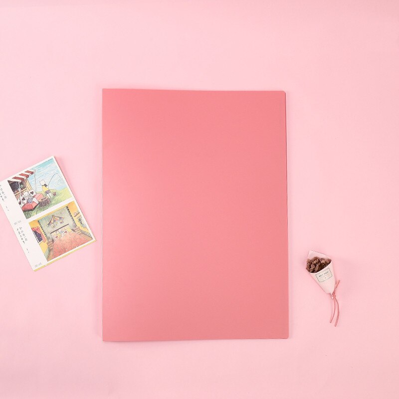 Sac de rangement pour fichiers et documents, pochette de rangement pour Album, croquis, dessin, fourniture de bureau pour étudiants, A3, 20/30 feuilles, 8k: 30 pages pink