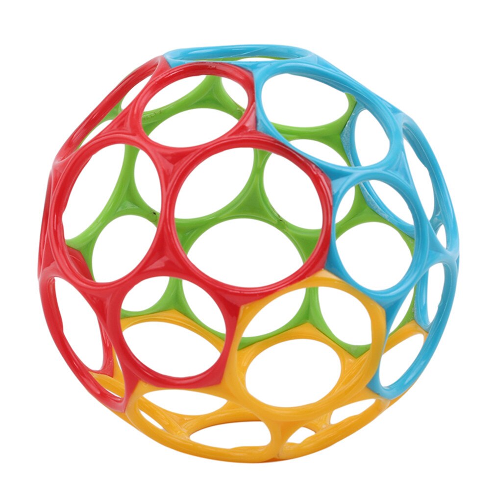 Baby Speelgoed Bell Bijt Bal Hand Kleurrijke Vangen De Plastic Gat Bal Verwijderbare Rammelaar Creatieve Baby Interactief Spel Speelgoed