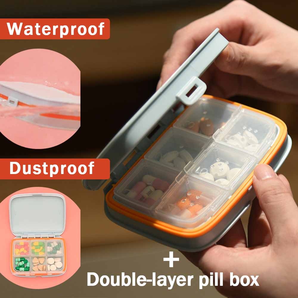 1 Pcs Pill Case 4/6 Grid Compartiment Travel Pillendoosje Diabetische Pil Box Wekelijkse Geneeskunde Tablet Dispenser Splitters Organizer
