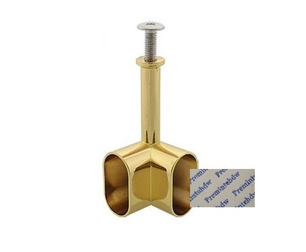 2 stk synke legering skap garderobe hjørne hengende oval stang støtte brakett holder flens antikk bronse måke krom: måke