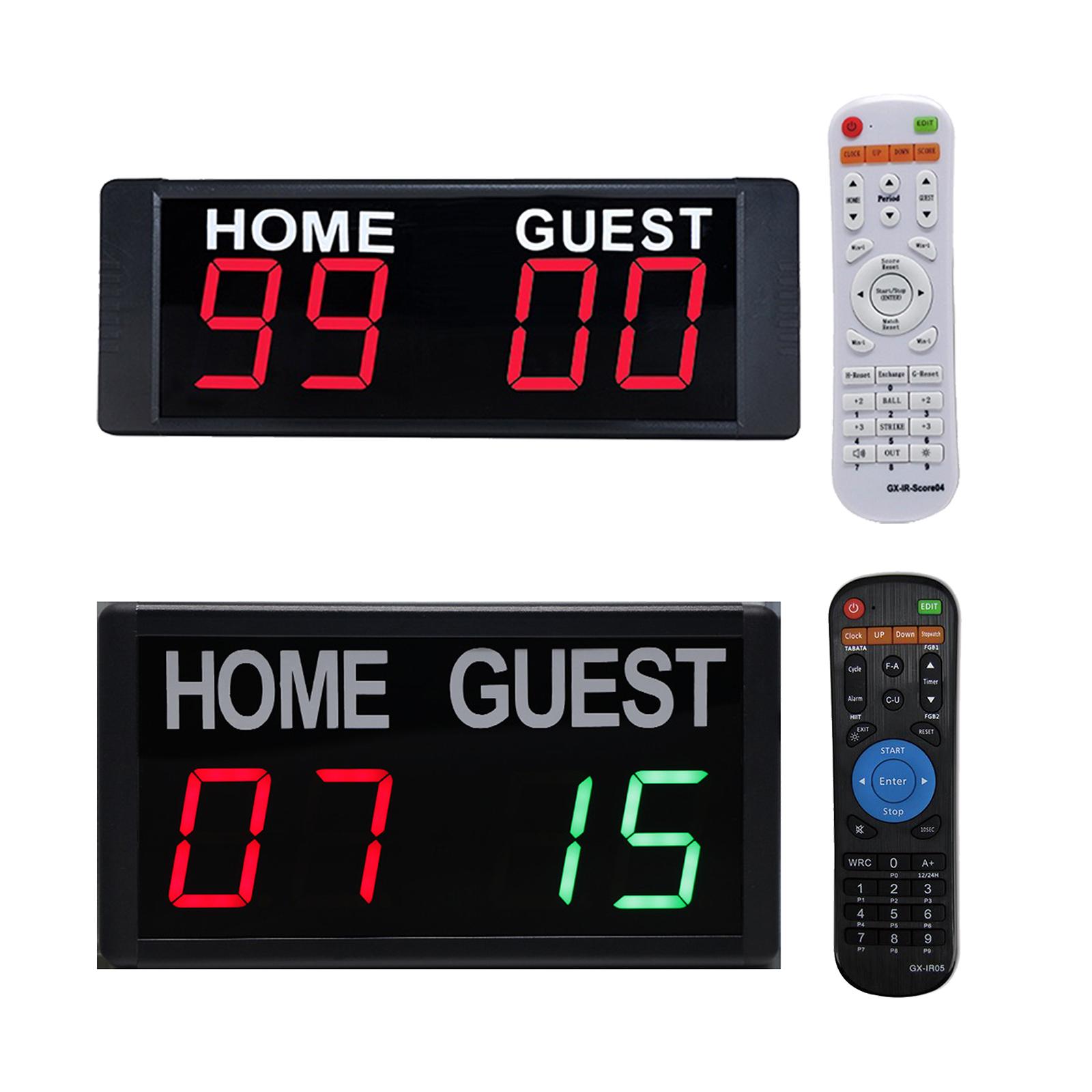 Elektronische digitale Anzeigetafel zum Zählen von Punkten mit Fern-Timer-Punkten für Basketball, Boxen, Volleyball, Tennis, Fußball