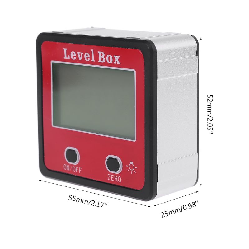 Digitale Inclinometer Waterpas Gradenboog Hoek Gauge Meter Bevel Niveau Doos met Magneet