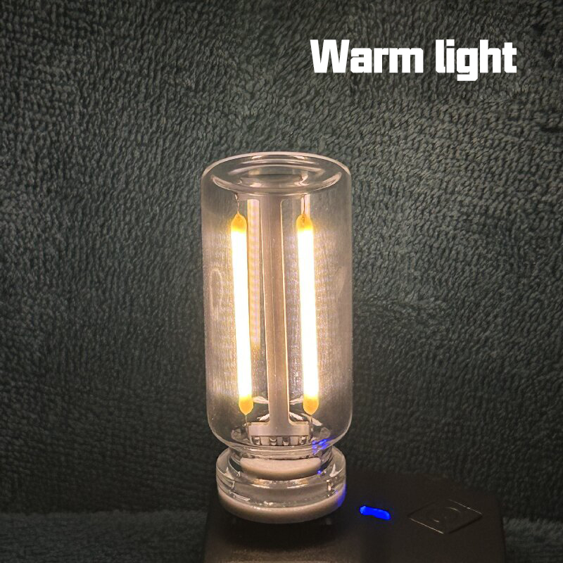 Retro usb led-glødepære med touch-dæmpning 5v retro led-pære med edison-funktion natlampe camping glødepære dekorativ led-belysning: Foranderlig