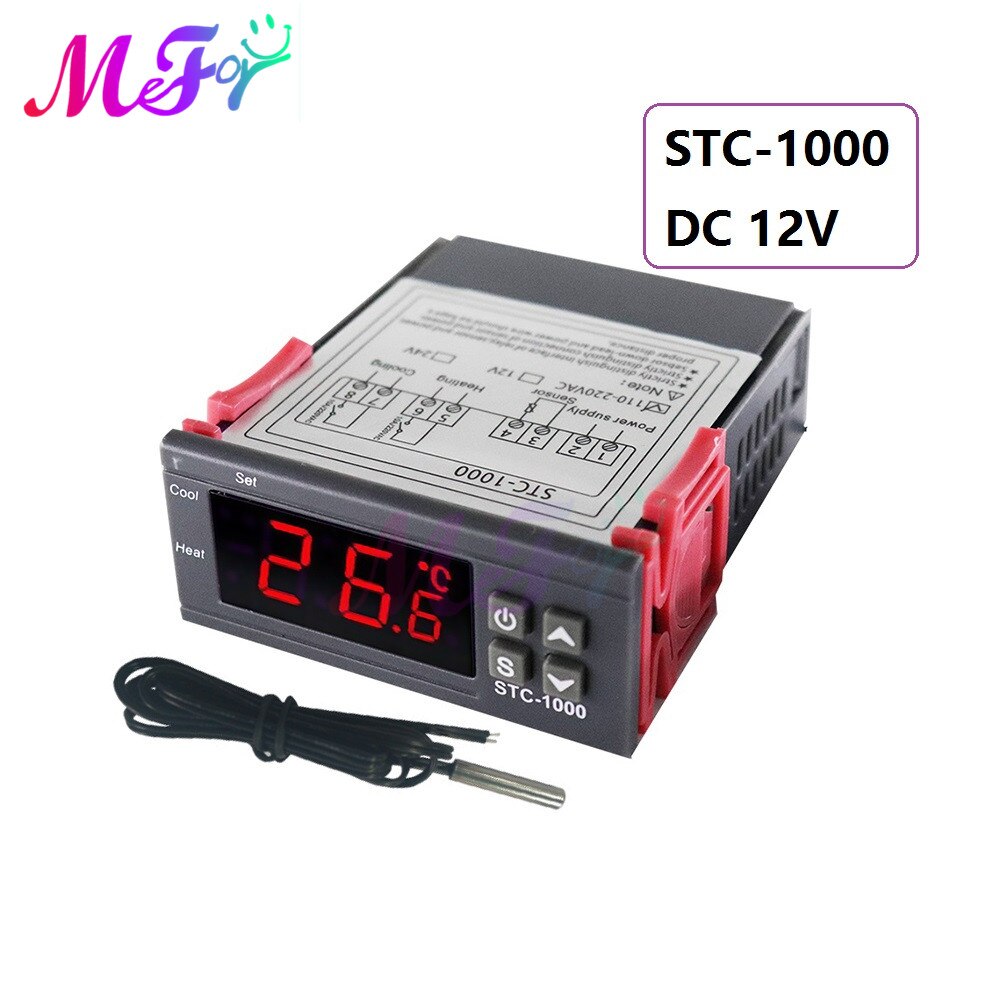 STC-1000 STC-3000 STC-3008 STC-3018 Digital LED controlador de temperatura termostato termoregulador incubadora 12V 24V 110V 220V: STC-1000 DC12V