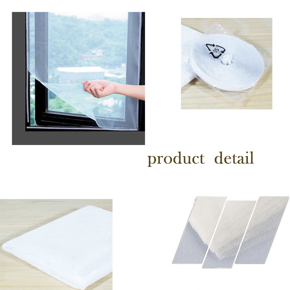 3 PC Window Fly Screen Nets Mosquito Insect Mesh With 3 Rolls Self-adhesive Tape Screen Window Mesh Nets
