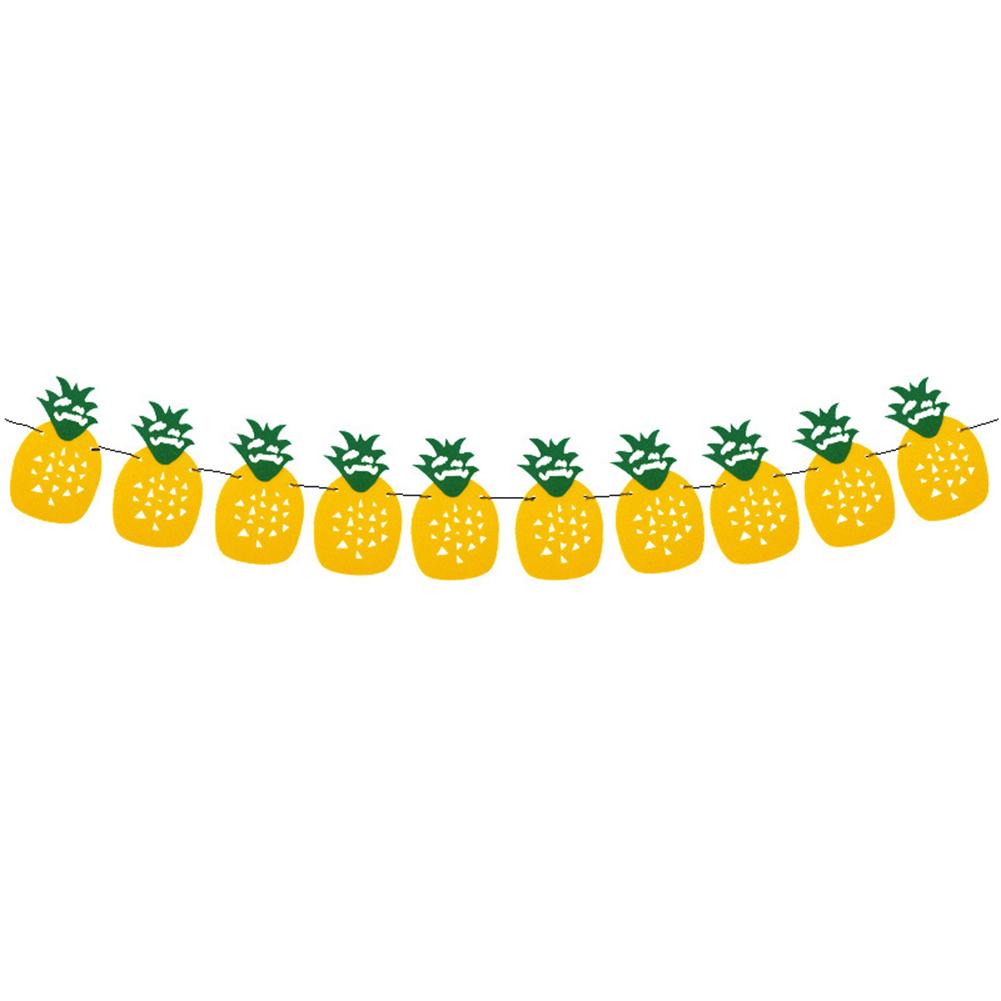 10 pièces/ensemble feuille d'ananas | Drapeau hawaïen de forêt tropicale, pour soirée de plage d'été, guirlande de décoration feuille verte: Pineapple 10pcs