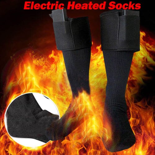 ITFABS 1 Pair Battery Heated Stocking Skiing Boot Socks Feet Foot Warmer Electric Heater Winter Sports Sock