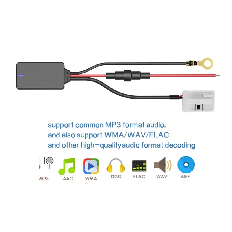 12Stift 12V Bluetooth Adapter Aux Kabel für Benz W169 W245 W203 W209 W164 W221 Freihändiger Drahtloser Auto Bluetooth 4,0 Auto Bausatz