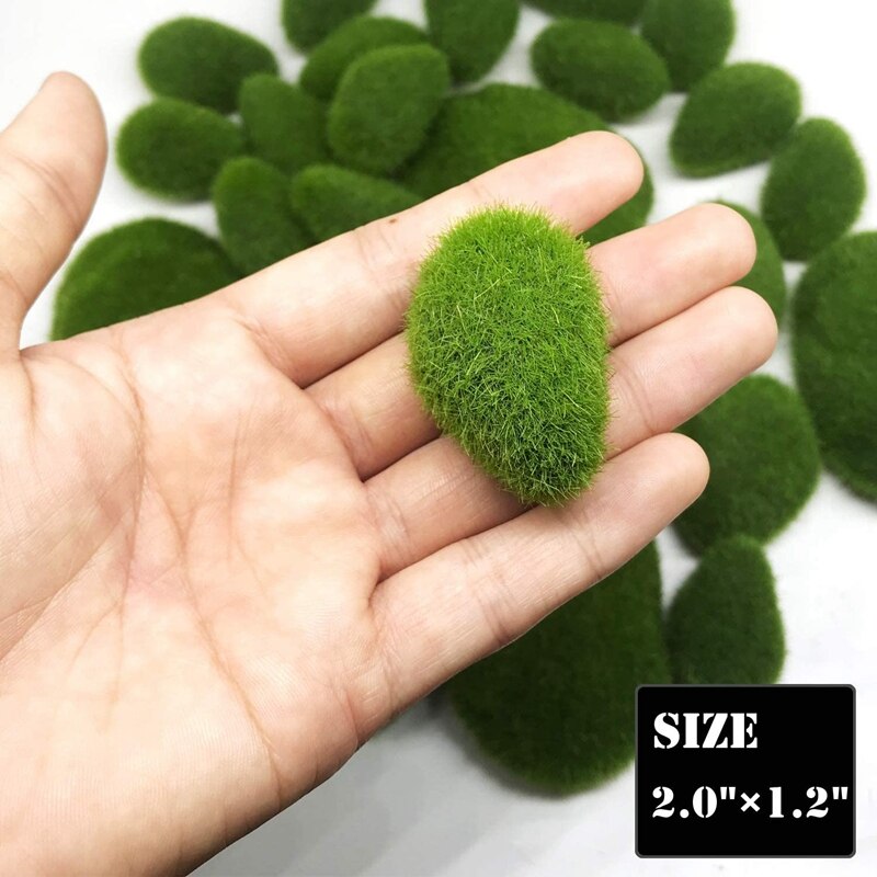 Tashce 10 stuks verschillende maten kunstmatige mosrotsen decoratieve faux groen mos bedekte stenen voor bloemstukken, feeëntuinen, terraria en knutselen, potdecoratie Tashce 10 stuks verschillende maten kunstmatige mosrotsen decoratieve faux groen mos bedekte stenen voor bloemstukken, feeëntuinen, terraria en knutselen, potdecoratie