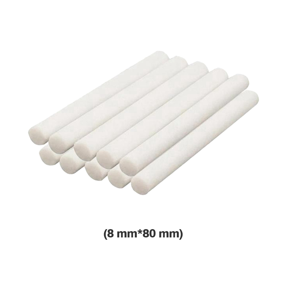10/20 Stuks 8Mm Luchtbevochtiger Filter Katoenen Wattenstaafje Kern Usb Lucht Ultrasone Luchtbevochtiger Aroma Diffuser Vervanging Katoen Spons Stick: WHITE / AU