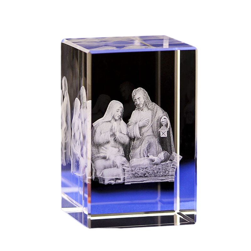 Jesus kryds krystal boligindretning kirke håndværk krystal christ mary indretning jomfru mary statuer