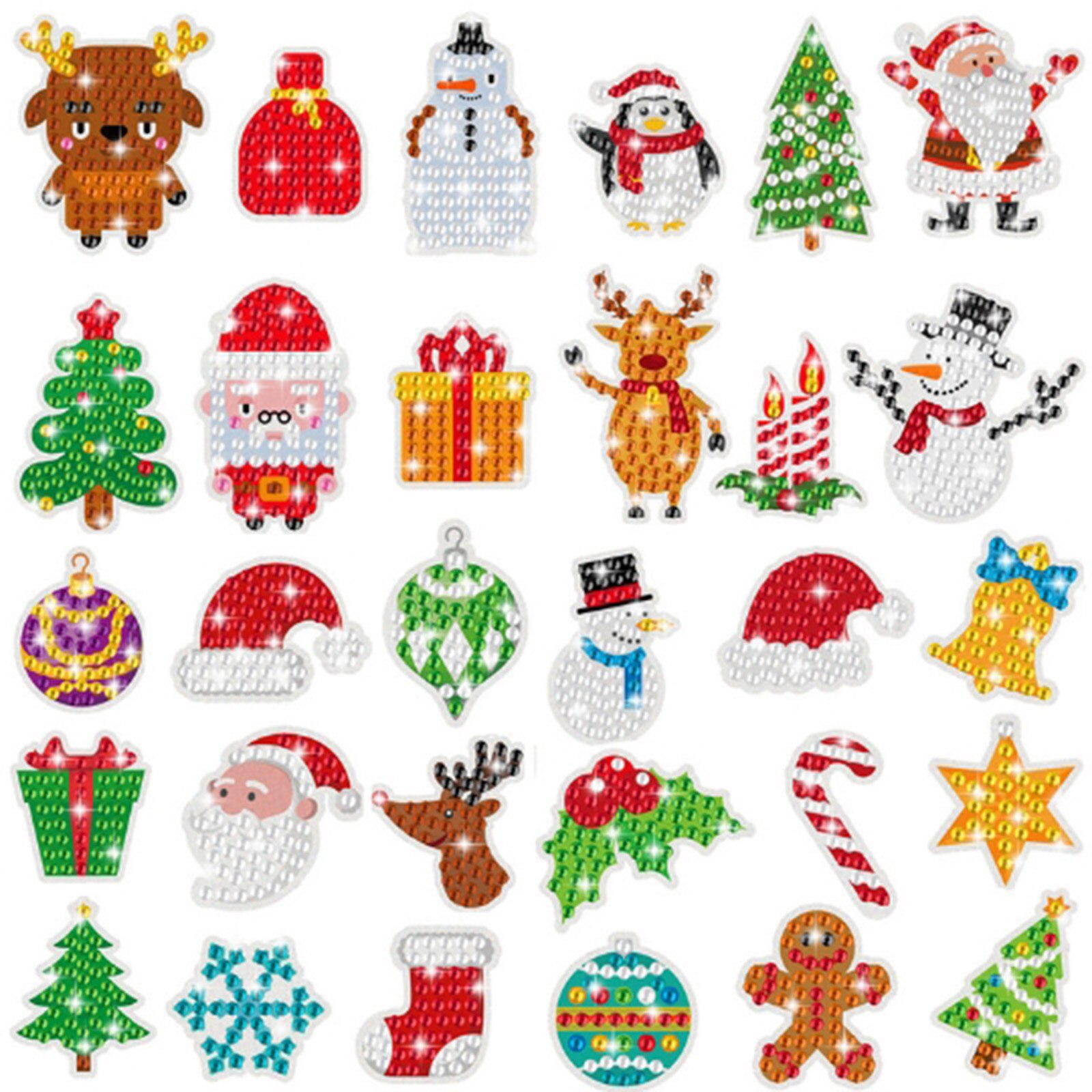 Newest DIY Diamond Painting Stickers Kits Christmas Diamond Painting Art Craft for Kids and Adults Beginners: E