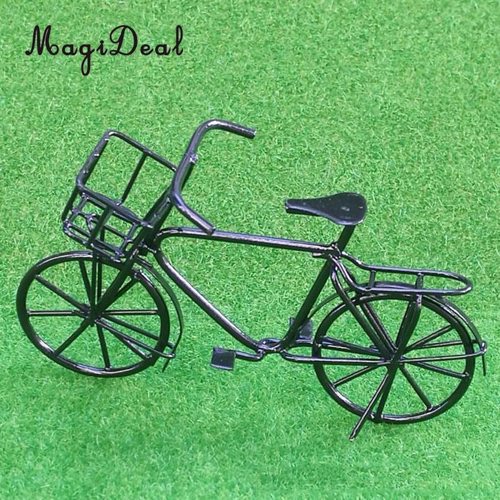 Magideal 1/12 Schaal Dollhouse Miniatuur Handgemaakte Metalen Fiets Model Voor Kamer Meubels Decoratie Toebehoren Kids Kinderen Speelgoed