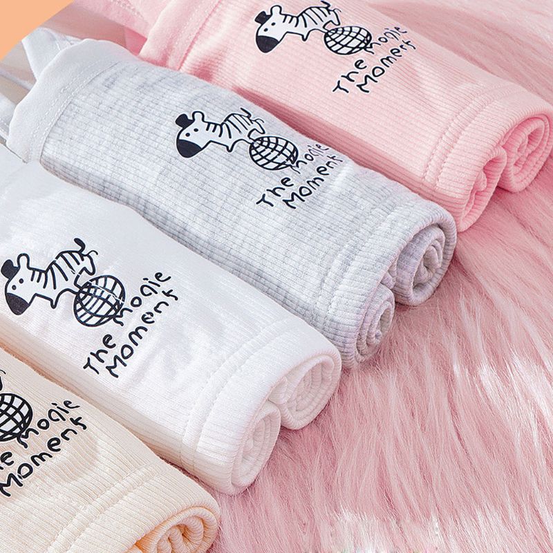5 Colors Kids Girls Underwear Soft Cotton Bra Puberty Training Small Vest Wire Free Bras 9 10 11 12 13 14 15 16 17 18 years old