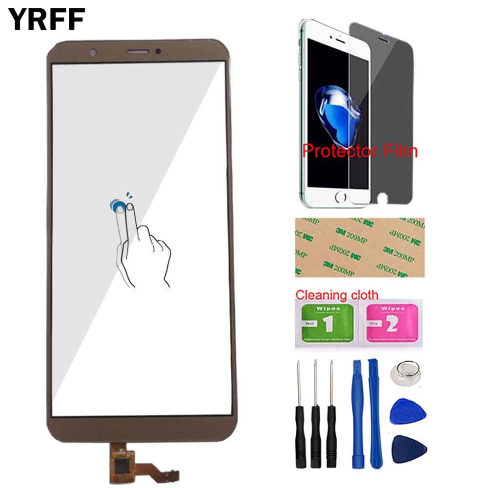 Touch Screen For Huawei P Smart FIG-LX1 FIG-L21 FIG-L22 Touch Screen Digitizer Panel Front Glass Sensor Tools Protector Film: Gold With Tools