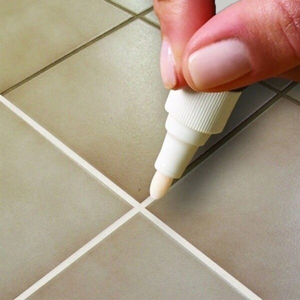 Tile Marker Repair Wall Pen White Grout Marker Odorless Non Toxic for Tiles Floor and Tyre Suitable Car Painting Mark Pen