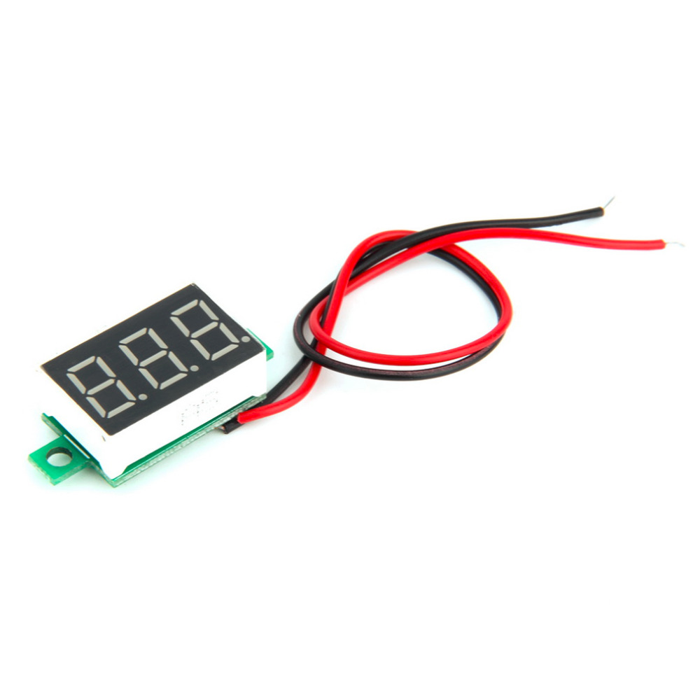 1pc Mini Rode LED Panel Voltage Meter 3-Digitale Aanpassing Voltmeter 3-Digitale Aanpassing Voltmeter 200 ms/tijd