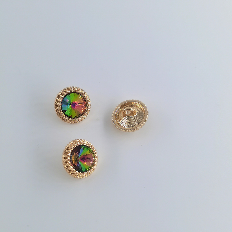 boutons à coudre couture materiel accessoires couture bouton bouton couture Boutons ronds en strass de , 12.5/15/18/21MM, boutons de en métal doré pour vêtements, accessoires de couture, bricolage: 6 # / Transparent