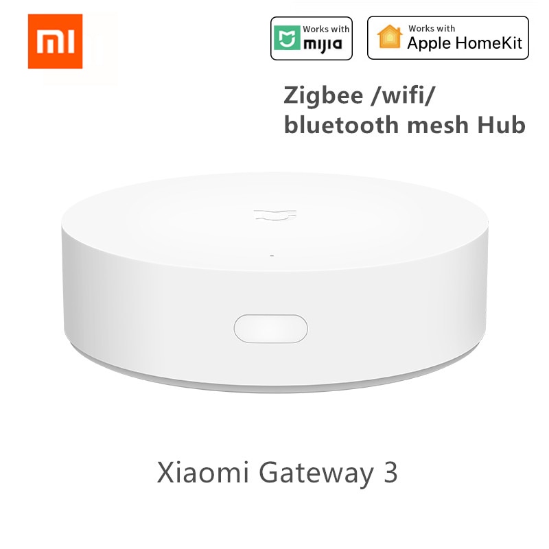 Xiaomi Smart Multifunctional Gateway 3 Bluetooth Zigbee WiFi Remote Control RGB Radio Home Security Device Support Apple Homekit