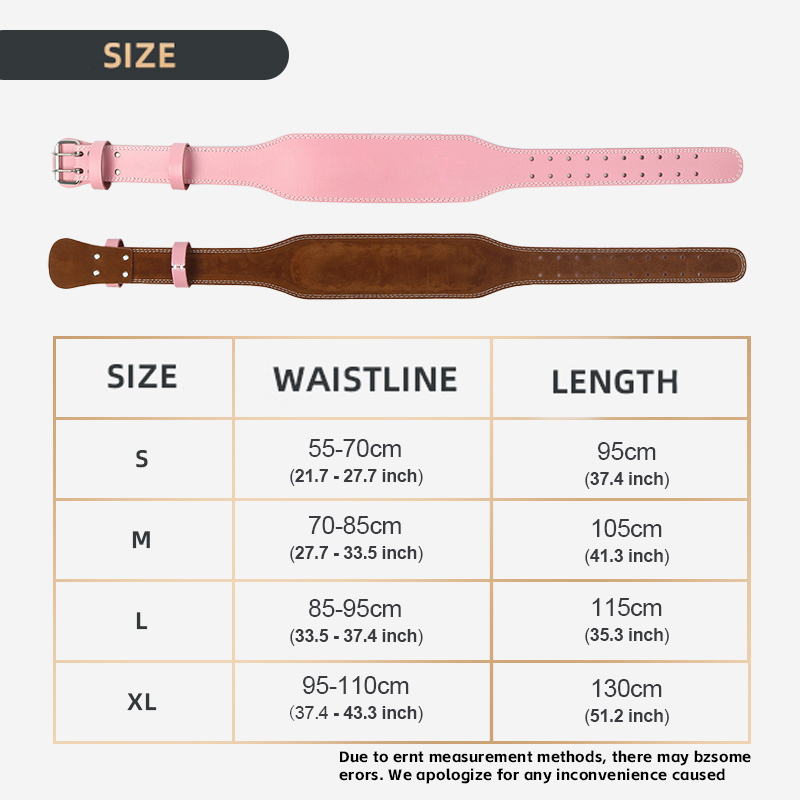 Gewichthebergürtel für Frauen, 10,5 cm Breite, Fitnessstudio, Fitness, Kniebeugengürtel, Rückenstütze, Powerlifting, überqueren-Ausbildung, Trainingsgürtel, Rosa