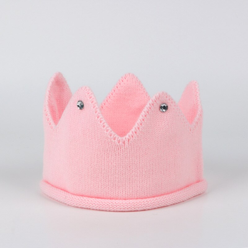 Knit Kroon Baby Hoofdband Baby Baby Tulband Hoofdbanden Voor Meisjes Kids Peuter Prinses Haarband Haarband Baby Haar Accessoires: style1 pink