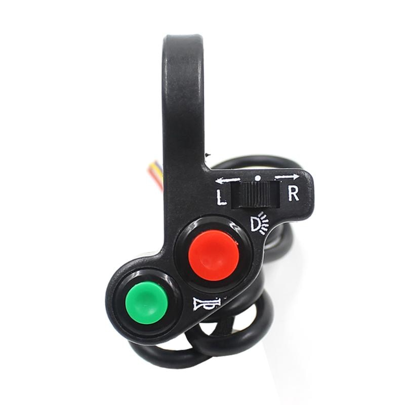 Motorfiets Elektrische Fiets/Scooter Licht Richtingaanwijzer & Claxon Op/Off Knop W/Rood Groen Knoppen 22 Mm Dia Stuur