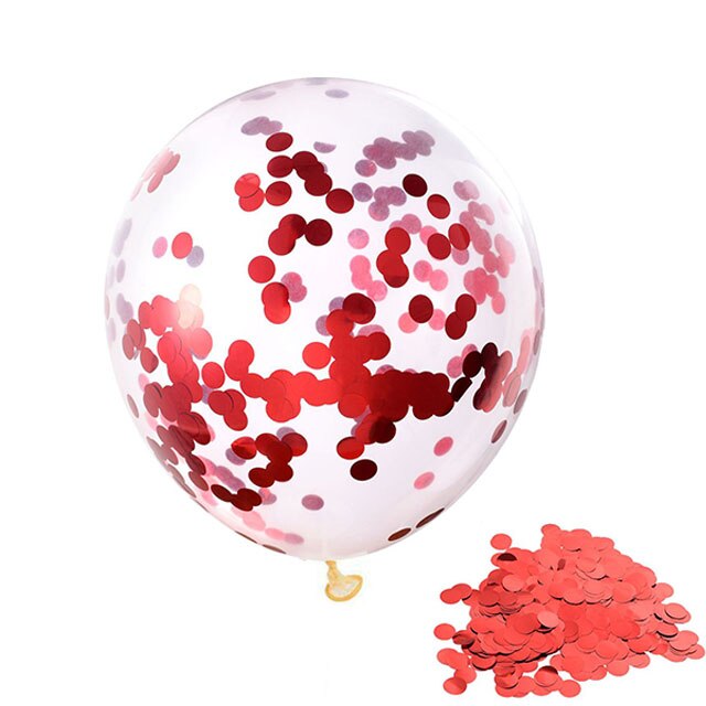 50 stuks 12 inch roségouden confetti latex ballonnen voor een vrijgezellenfeest, bruiloft, verloving, verjaardag, decoratie: Rood