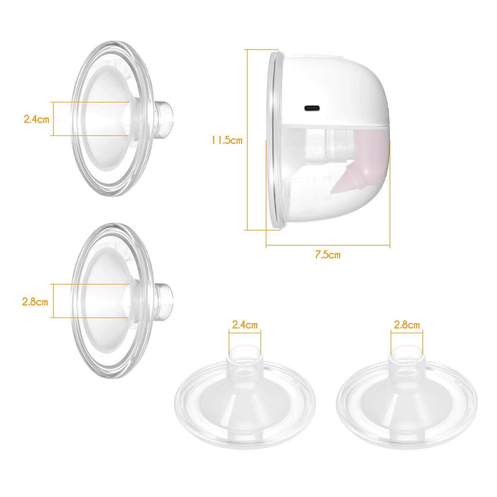 Youha elektrisk brystpumpe dobbelt lydløs bærbar automatisk malker håndfri bærbar mælkesuger tilbehør til nyfødte babyer