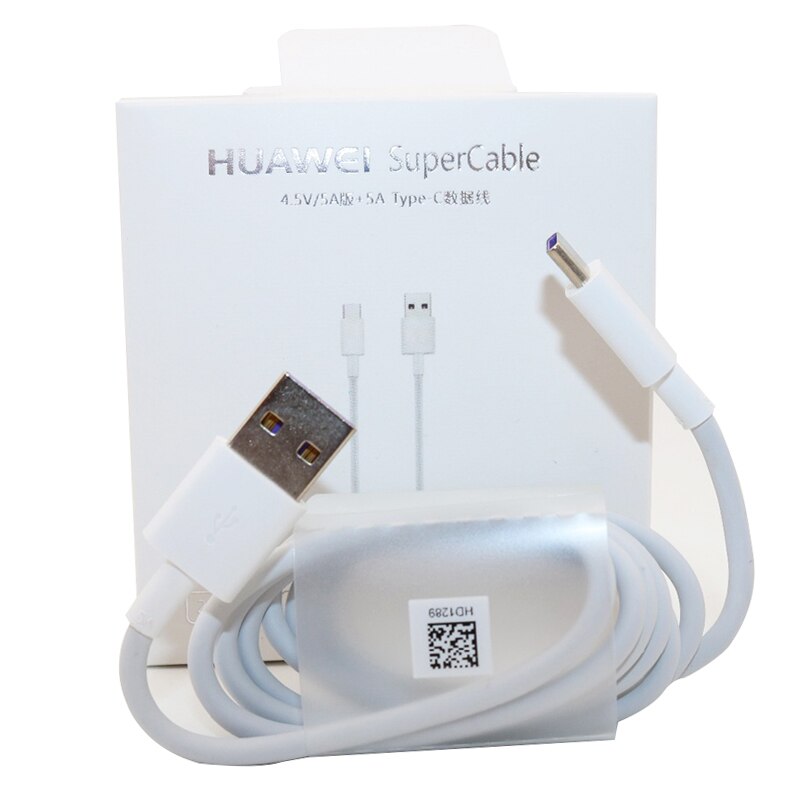 Huawei – Chargeur USB Type C 4,5 V/5A ou 5V/4,5 A Câble, Charge Rapide, Pour Huawei Mate 10 20 30 Pro, P9 P10 Plus, P20 P30 P40, Honor 10 20 V10: Only 5A cable