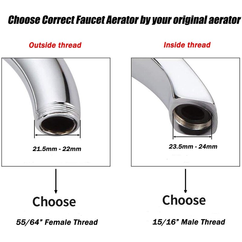 80 Graden Swivel Kraan Beluchter, Grote Hoek Draaien Wastafel Kraan Beluchter, Dual Functie Keukenkraan Beluchter