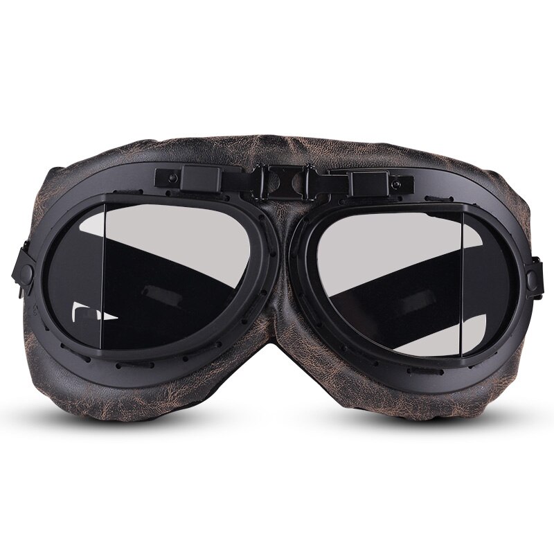 Brammo Retro gafas de motocicleta Motocross gafas de moto Vintage piloto aviador Scooter gafas de motociclista protección UV gafas: Retro