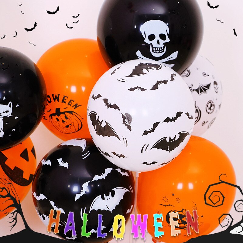 100 Pcs Halloween Ballon Feestartikelen Decoratie Afdrukken Ballon Dikke Latex 12 Inch Ronde Ballon