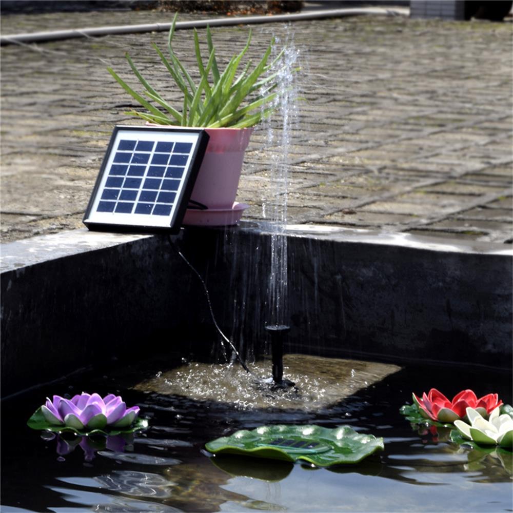 Solar Water Pump 6V 1.5W Solar Water Fountain Tank Submersible Pump Rockery Solar Panel Water Floating Pond Garden Water Pump